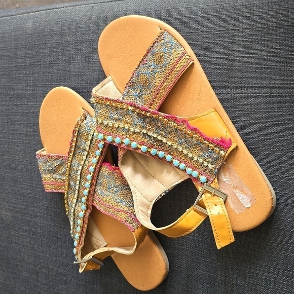 Women's  Strappy Buckle Ethnic Bohemia Beach Shoes - Picture 2 of 6